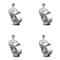 Service Caster 3 Inch Semi Steel Wheel Swivel 12mm Threaded Stem Caster Set SCC-TS20S314-SSS-M1215-4 - alternate 1